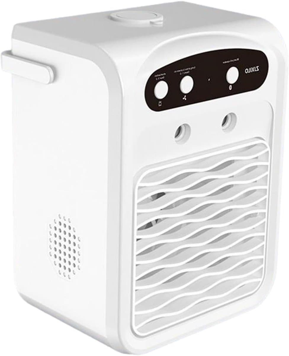 Mobiele Airco - Luchtkoeler - Ruimte Koelen - Met Muziek - 1 Liter Reservoir - Wit — afbeelding 1
