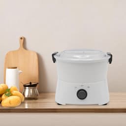 Automatische Aardappelschiller - Elektrische Schilmachine - Snel Groenten Schillen - Krachtige Koperen Motor - 1.7kg Capaciteit - Wit — thumbnail 2
