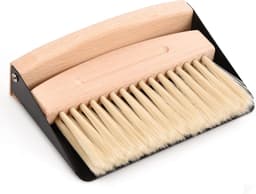 Kleine Bezem Set - Mini Veegset - Bureau Schoonmaken - Magnetische Bevestiging - Compact Formaat - Houtkleur — thumbnail 1