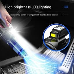 Draagbare Stofzuiger - Handstofzuiger Auto - Snelle Schoonmaak - Sterke Zuigkracht 9000Pa - 500g Lichtgewicht - Zwart — thumbnail 5