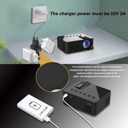 aladdien - Mini Projector - Draagbare Video Projector met WiFi en Bluetooth - HD 1080P - Compact Formaat - Videoprojector voor Thuisgebruik - Ideaal... — thumbnail 2