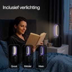 MATTI® - Tafelventilator - Ventilator Staand - Bladloos & Draadloos - Incl. Nachtlampje - 3 Standen - 8 uur Batterij — thumbnail 2
