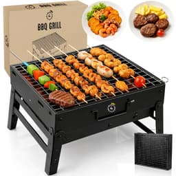 Twenty4seven® BBQ Grill - Tafel Barbecue & Houtskoolbarbecues - Mini Houtskool Smoker - Opvouwbaar & Ideaal voor Camping of Vakantie — thumbnail 1