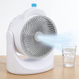 Cheqo® Tafelventilator met Koelelement - Mini Ventilator - Aircooler - Luchtkoeler - USB Ventilator - Mini Airco - Bureau Ventilator - Ventilator met Water - Waterkoeling - LED Verlichting - Draagbare Ventilator - Air Cooler — thumbnail 1