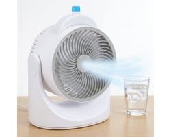 Cheqo® Tafelventilator met Koelelement - Mini Ventilator - Aircooler - Luchtkoeler - USB Ventilator - Mini Airco - Bureau Ventilator - Ventilator met Water - Waterkoeling - LED Verlichting - Draagbare Ventilator - Air Cooler