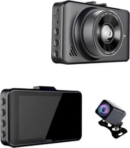 Dashcam 4K - Autocamera DVR - Veilig Rijden - Super Nachtzicht WDR - 3 Inch Scherm - Zwart — thumbnail 1