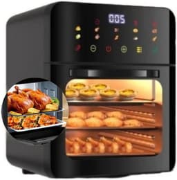 Airfryer met Hete Lucht - Mini Oven - Gezond Koken - Intelligente Spraakbesturing - 25 Liter Capaciteit - Zwart — thumbnail 1