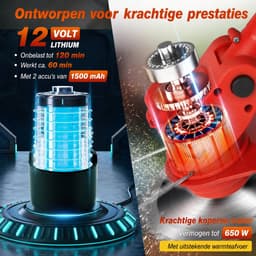 Traumheim®4-in-1 Kantenmaaier – Grastrimmer – Bosmaaier – Grasmaaier – Draadloos & Elektrisch – Incl. 2 Accu ‘s & Snellader - red — thumbnail 3