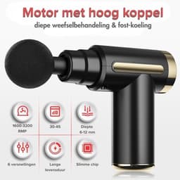 Massage Gun Krachtig en Stil – Massage Apparaat Percussie Met 4 Massagekoppen Voor Gerichte Behandeling – Draagbaar Ontwerp Voor Thuis en Sportgebruik | Compact en Gebruiksvriendelijk in Zwart — thumbnail 3