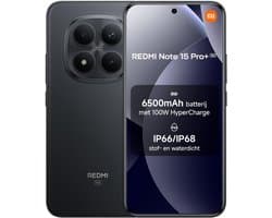 Xiaomi Redmi Note 15 Pro+ 5G 8GB+256GB Zwart | 6,83" 120Hz AMOLED | 200MP OIS | IP68 Waterdicht