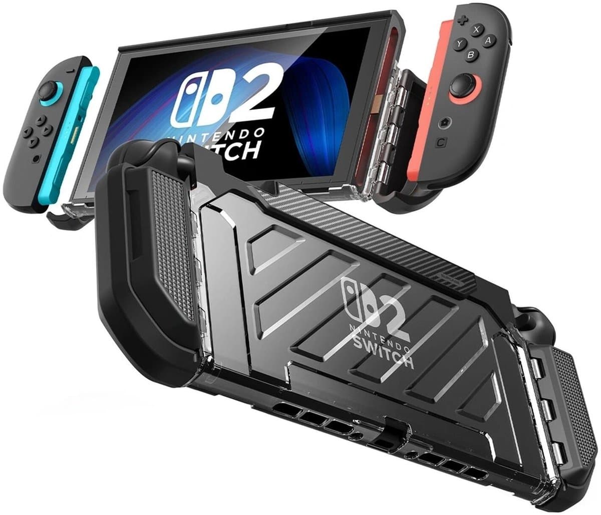 Supcase Unicorn Beetle PRO Case geschikt voor Nintendo Switch 2 - Dockable & Ergonomisch - Zwart — afbeelding 1