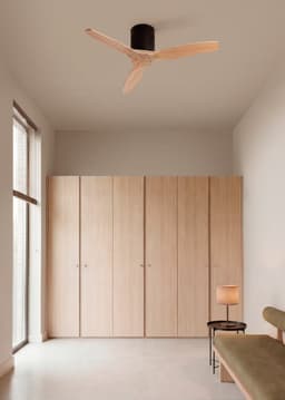 CREATE - Plafondventilator 40W silent 100% hout - S - Geen licht - Controller voor wandmontage - WIND CALM NATURAL WOOD — thumbnail 4