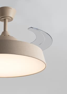 CREATE - Stille plafondventilator 40 W Ø107 cm met intrekbare bladen en LED-licht - M - Met licht - Afstandsbediening - WIND CLEAR CONTOUR — thumbnail 3