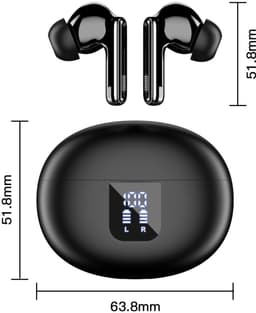 AI-oordopjes met realtime vertaling, ondersteuning voor 144 talen, ultralange batterijduur, 3-in-1 vertaaloordopjes, geschikt voor reizen en studeren - Zwart — thumbnail 2