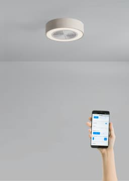 CREATE - Stille plafondventilator 40W (Ø50cm) met verborgen bladen en LED-verlichting - Met WiFi + Afstandsbediening - 6 snelheden - Programmeerbaar - WIND CLEAR EASY — thumbnail 1