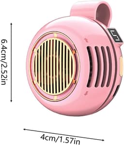 Clip Ventilator - Mini Koeler - Persoonlijke Koeling - 360 Graden Rotatie - 6.3 x 6.3 x 6.8 cm - Roze — thumbnail 5