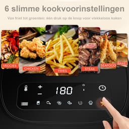 YASHE heteluchtfriteuse 4,2L 1500W - LED touchscreen - 6 programma's - vaatwasserbestendige mand — thumbnail 5