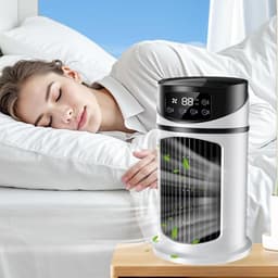 Persoonlijke Air Cooler - Ventilator Luchtkoeler - Persoonlijke Koeling - 3 Windstanden - 25x15x15 cm - Wit — thumbnail 2