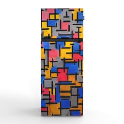NUNKI MEDIUM-FMOND / Dubbel-Deurs Koelkast, E Klasse, 206l, Piet Mondriaan, Satin (FRONT only) — thumbnail 1