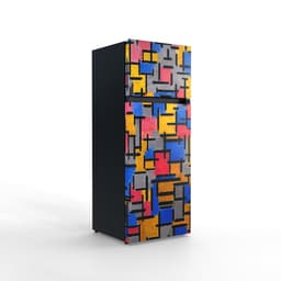 NUNKI MEDIUM-FMOND / Dubbel-Deurs Koelkast, E Klasse, 206l, Piet Mondriaan, Satin (FRONT only) — thumbnail 4