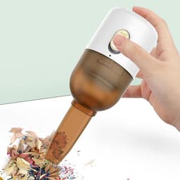 Tafelreiniger Stofzuiger - Mini Stofveger - Bureau Opruimen - Draadloos Oplaadbaar - Compact Formaat - Wit — thumbnail 3