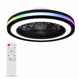 Plafondventilator met Verlichting 50 cm – Fluisterstil – Slimme RGB LED Lamp – App & Afstandsbediening – Google Home & Alexa – 6 Snelheden – Zomer & Winterstand — thumbnail 1