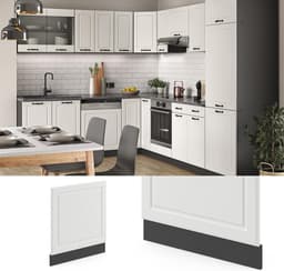 Vaatwasser paneel - Keukenfront Landhuis - Keuken opknappen - Gedeeltelijk geïntegreerd - 60 cm breed - Wit — thumbnail 3