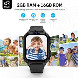 Ralio R5 Ultra 4G GPS Horloge Kind met simkaart – Videobellen – Dual Camera –- Android OS - Smartwatch Kinderen met 1,83"AMOLED Display – SOS-knop – Ruim geheugen van 2 GB + 16 GB – GPS Tracker – Voor Jongens en Meisjes — thumbnail 2