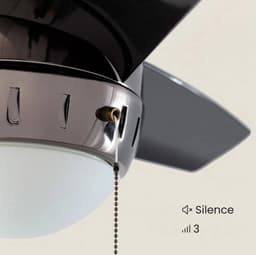 Fantiluxe - Isak - Plafondventilator met verlichting - Zwart - Ø66cm - Afstandsbediening - Met lamp - Plafond ventilator - Slaapkamer — thumbnail 2