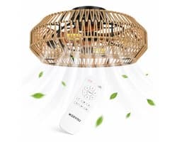 WERYOU® illuminAIR Plafondventilator - Plafonniere - Plafondventilator met Afstandsbediening - Plafondlamp - Plafond ventilator met Verlichting - Ventilator lamp