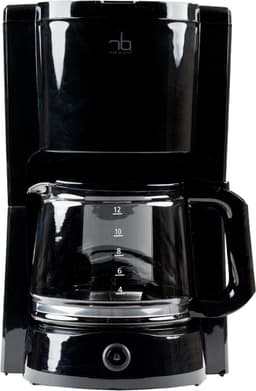 RB Coffee Machine 1,5L – Koffiezetapparaat 12 Koppen – Snel & Stil Filterkoffie Apparaat – Warmhoudfunctie & Druppelstop – Zwart — thumbnail 1