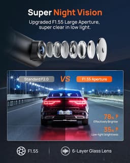 Auto Camera - Rijrecorder - Verkeersveiligheid Bewaken - 2K QHD Resolutie - 143 Graden - Zwart — thumbnail 4