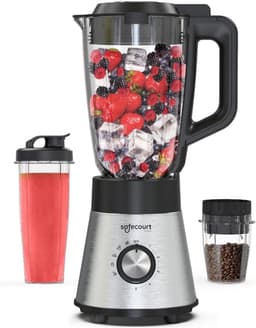 Keuken Blender - Smoothie Maker - Gezond Mixen - 5 Programma's - 1.5L Kan - Zilver — thumbnail 1