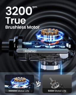 Massagepistool - Spiermassagepistool - Spierherstel - Verwarmings- en koelkop - 068 kg - Zwart — thumbnail 3