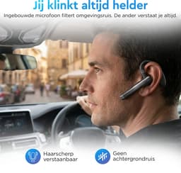 Golden Sound Oordopjes met Microfoon - Draadloze Headset - Oortjes draadloos - Bluetooth oordopjes – Handsfree Bellen Auto - Koptelefoon - 10 uur batterijduur - Belfunctie - Zwart — thumbnail 5