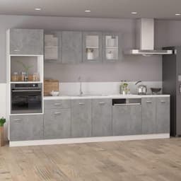Vaatwasser Frontpaneel - Deur Vaatwasser Keuken - Keuken Integratie - Hout Materiaal - 59.5 x 3 x 67 cm - Betongrijs — thumbnail 3