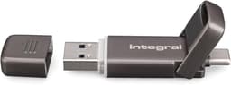 USB Flash Drive - Externe SSD - Snelle Gegevensoverdracht - Dubbele USB Poorten - 256 GB - Grijs — thumbnail 1