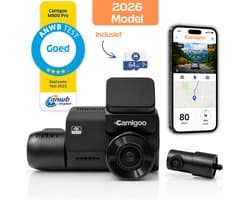 Camigoo® M800 Pro - Triple Dashcam - Dashcam Voor Auto - Ultra 4K, 2K & Full HD - Voor, Achter & Binnen Camera - Door ANWB Getest - WiFi & GPS - SONY Sensor - 64GB SD Kaart - Parkeermonitor - Time Lapse - IR Nachtzicht - NL Handleiding + Systeem