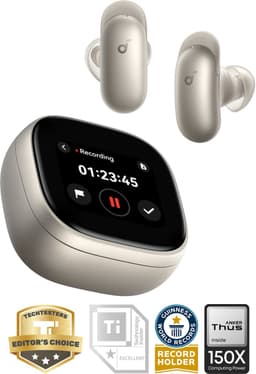 soundcore Liberty 5 Pro Max by Anker - Anker Thus Al Chip - AI Note-Taker - Kristalheldere Gesprekken - Noise Cancelling Oordopjes - 1.78" AMOLED Display - ANC Met 6-5 U/28 U Speeltijd - AI Vergadertranscriptie - Goud — thumbnail 1