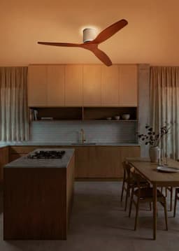 CREATE - Plafondventilator stil 40W (Ø132cm) - Sfeerlicht LED - Afstandsbediening - 6 snelheden - Programmeerbaar - WIND CALM CUSTOM RATTAN — thumbnail 1