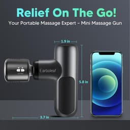 Massagepistool - Spierherstel Apparaat - Spierontspanning Stimuleren - Met Warmte En Koude - 0.4 kg - Zwart — thumbnail 3