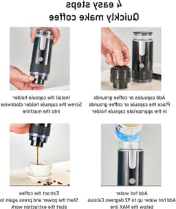 Draagbare Elektrische Espressomaker - Mini Handmatige Koffiemaker met Oplaadbare 1200mAh Batterij voor Reizen en Kamperen — thumbnail 3