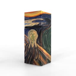 NUNKI MEDIUM-AMUN / Dubbel-Deurs Koelkast, E Klasse, 206l, Edvard Munch - De Schreeuw, Satin (ALL sides) — thumbnail 5