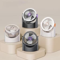 Draagbare Ventilator - Verstelbaar - Met Licht - Voor Binnen en Buiten — thumbnail 2