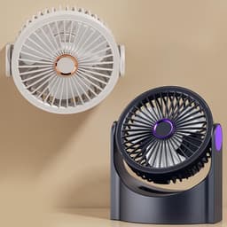 Draagbare Ventilator - Verstelbaar - Met Licht - Voor Binnen en Buiten — thumbnail 5