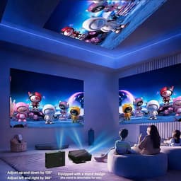 4K Projector met Google TV, Native 1080p, Autofocus — thumbnail 4