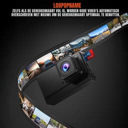 RUX® Dashcam voor Auto Voor en Achter - Dashcam - Zwart - 15cm x 12cm x 9cm ; 290g — thumbnail 2