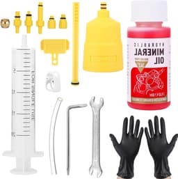 Complete Set van 17 Precisie Olie en Remvloeistof voor Fietsen - Inclusief Mineralen Olie (60ml), Eenvoudige Rem Bleed Kit voor Alle Soorten Fietsen — thumbnail 1