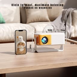 RUX® Mini beamers - Projector - Mini beamer - Wit - 14cm x 11cm x 6cm — thumbnail 2