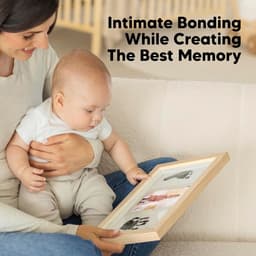 Fotolijst voor poot- en handafdrukken – Inktkussentje voor baby's – DIY-lijst voor hand- en voetafdrukken – Aandenken aan de eerste verjaardag – Herinneringsset voor hand- en voetafdrukken – Inktkussentje en afdruklijst pasgeborenen – 20x32,8x1,8cm — thumbnail 4